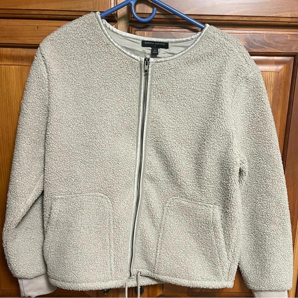 Banana Republic Light Gray Textured Jacket